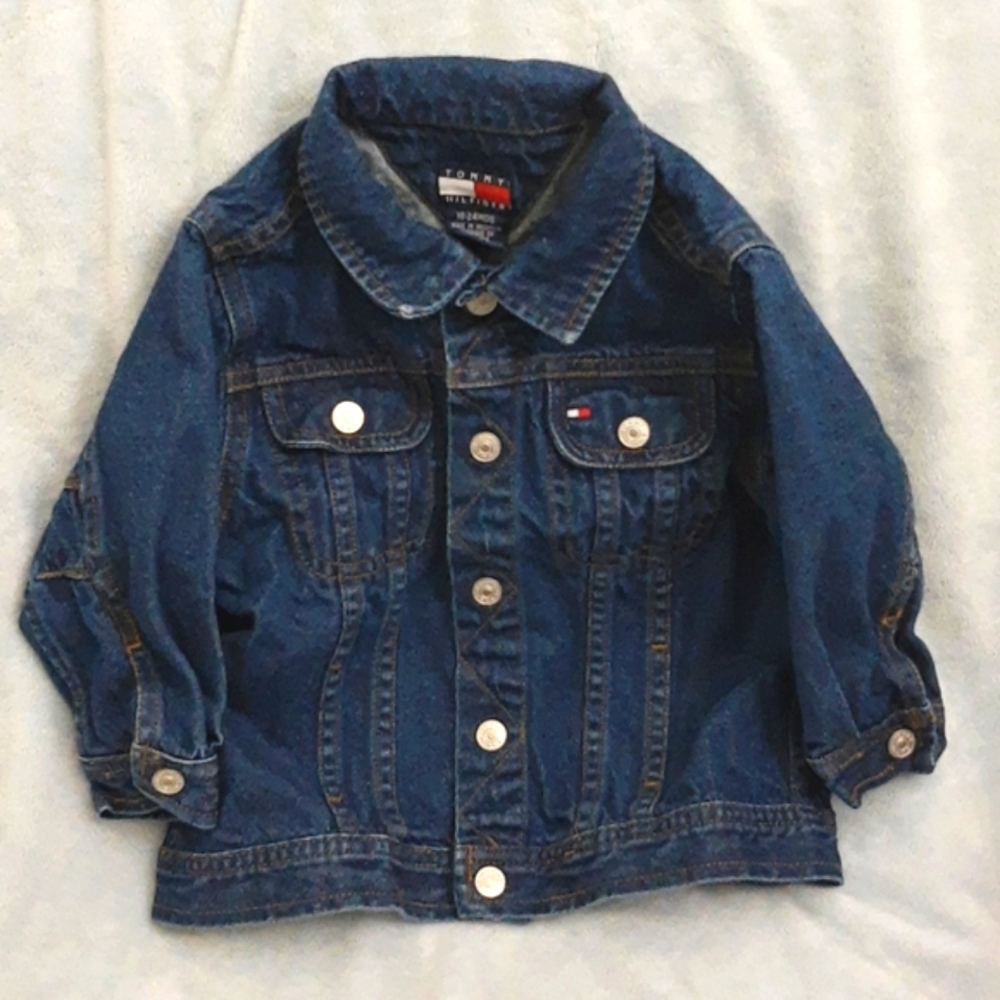 Tommy Hilfiger Snap Up Denim Jean Jacket 18-24 months VTG 1990s